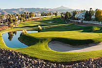 Beautiful view of the 18-hole luxury golf course at The Legacy Golf Club in Henderson, Nevada, designed by Arthur Hills.